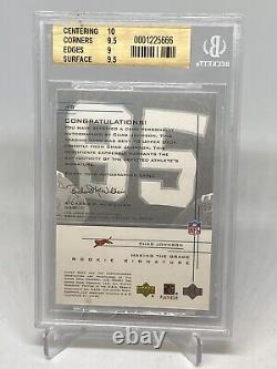 2001 Chad Johnson Rookie Rc Autograph Sp/500 Auto Bgs 9.5/10 Bengals Hof