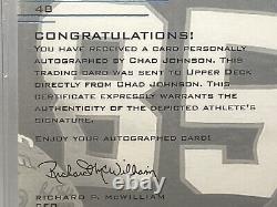 2001 Chad Johnson Rookie Rc Autograph Sp/500 Auto Bgs 9.5/10 Bengals Hof