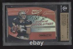 2001 Quantum Leaf BGS HAWAII TRADE /4! AUTO Refractor #RR-4 Drew Brees AU RC SP