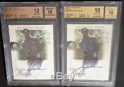 2001 Tiger Woods SP Authentic Gold BGS 10/10 S/N 079/100 S/N 137/900 Auto Rookie