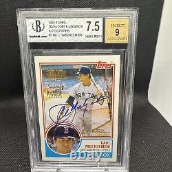 2001 Topps team Topps legends autographed Carl Yastrzemski BGS 7.5 auto nine