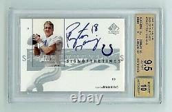 2001 UD SP Authentic Peyton Manning Auto Sign of the Times BGS 9.5 10 Autograph
