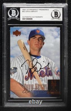 2001 Upper Deck David Wright Rookie Signed Auto Autograph Authentic BGS HOF Mets