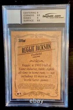 2002 Topps 206 Reggie Jackson Signed. A's auto. BGS Autograph Card Mint