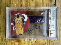 2002 Topps Pristine Personal Endorsements Shaquille O'Neal BGS 9.5 with 9 Auto HOF