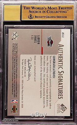 2003-04 Lebron James UD SP Authentic Signatures RC Rookie SP Auto BGS 9.5 with 10