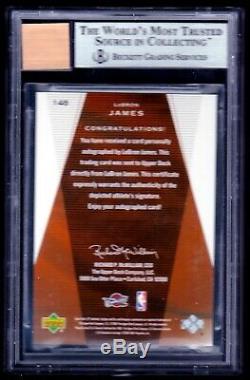 2003-04 Lebron James Upper Deck SP Rookie Authentics RC 10 Auto BGS 9 Mint /500