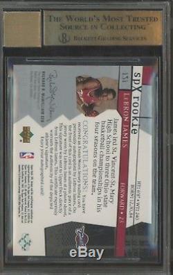 2003-04 SPx #151 LeBron James Cavaliers RC Jersey AUTO /750 BGS 10 HOT CARD