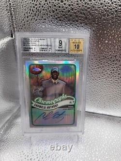 2003-04 Topps Chrome Carmelo Anthony Chromographs Refractor Auto #'d /25 BGS 9