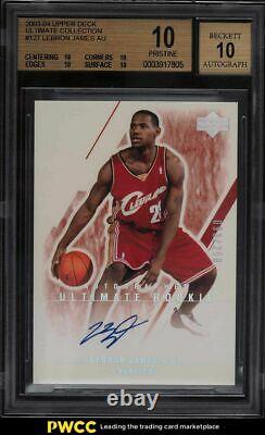 2003 Ultimate Collection LeBron James ROOKIE AUTO /250 #127 BGS 10 BLACK LABEL
