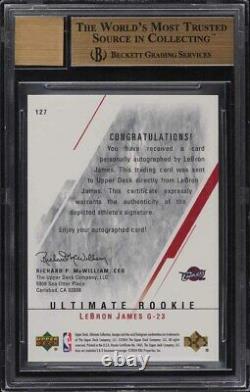 2003 Ultimate Collection LeBron James ROOKIE RC AUTO /250 #127 BGS 9.5