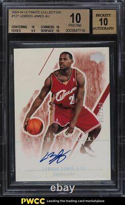 2003 Ultimate Collection LeBron James ROOKIE RC AUTO /250 BGS 10 PRISTINE