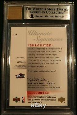 2003 Ultimate Collection Signatures LEBRON JAMES Auto Rookie Autograph Bgs 9 /10