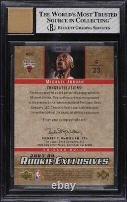 2003 Upper Deck Rookie Exclusives Michael Jordan AUTO #A60 BGS 8 NM-MT