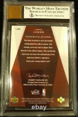 2003 Upper Deck Sp Authentic LEBRON JAMES Rookie Autograph Bgs 7.5 /10 Auto /500