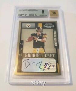 2004 Ben Roethlisberger BGS 9 Playoff Contenders Auto Autograph Rookie Rc NICE