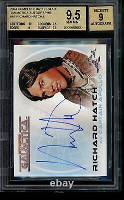 2004 Complete Battlestar Galactica Autograph Richard Hatch Limited Auto BGS 9.5