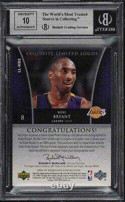 2004 Exquisite Collection Limited Logos Kobe Bryant PATCH AUTO /50 #KB2 BGS 9