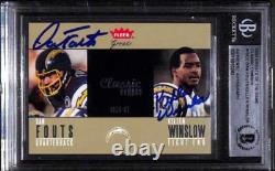2004 Greats Classic Combos 10 Dan Fouts/Kellen Winslow BGS Auto Autograph C85051