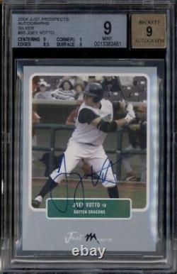2004 Just Prospects Autograph Silver Joey Votto Auto BGS 9
