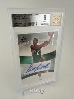2004 SP Game Used Edition Bill Russell /100 Auto BGS 9 Autograph 10 Significance