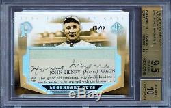 2004 SP Legendary Cuts Autograph Honus Wagner Cut Auto BGS 9.5 Gem Mint PSA SGC