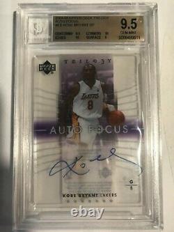 2004 Upper Deck Trilogy Auto Focus Kobe Bryant Signature Autograph Bgs 9.5 10 Sp