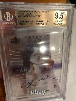 2004 Upper Deck Trilogy Auto Focus Kobe Bryant Signature Autograph Bgs 9.5 10 Sp