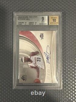 2005-06 SP Game Used Lebron James AUTO /25 BGS 9 On Card Autograph Significance