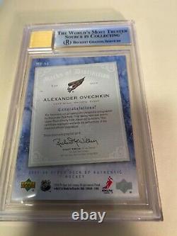 2005-06 Sp Authentic Alex Ovechkin Rookie Marks Distinction Auto /25 Bgs 9 /10