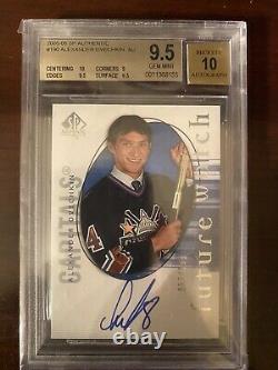 2005-06 Sp Authentic Auto #190 Alexander Ovechkin Rc /999 Bgs 9.5 Capitals
