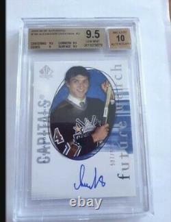 2005-06 Sp Authentic Future Watch Rookie Rc Auto /999 Alexander Ovechkin Bgs 9.5
