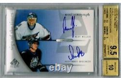 2005-06 UD SP AUTHENTIC SOTT DUO AUTO Alex Ovechkin RC OLAF KOLZIG BGS 9.5 GMT