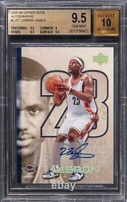 2005-06 Upper Deck Autographs Lebron James Autograph True 1/1 Bgs 9.5 Auto 10