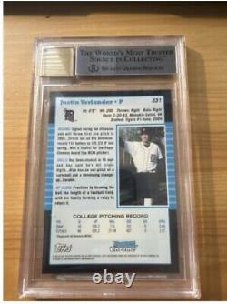 2005 Bowman Chrome #331 Justin Verlander Rookie RC Autograph BGS 9 with 10 Auto