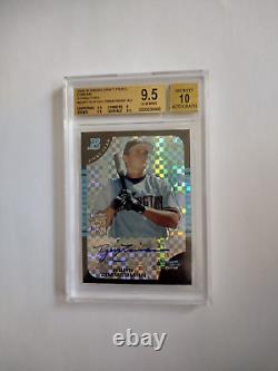 2005 Bowman Draft Pick Chrome Ryan Zimmerman X Refractor 170/250 Auto BGS 9.5/10