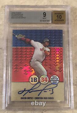 2005 David Ortiz Topps Finest Refractor Autograph #FA-DO Auto Red Sox HOF BGS 9