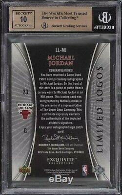 2005 Michael Jordan Exquisite Collection Limited Logos /50 BGS 9.5 Auto 10