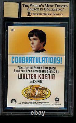 2005 Star Trek TOS Animated Adv Autograph Walter Koenig CHEKOV Auto BGS 9.5