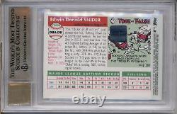 2005 Topps Dem Bums Autograph #DS Duke Snider Auto BGS 9.5