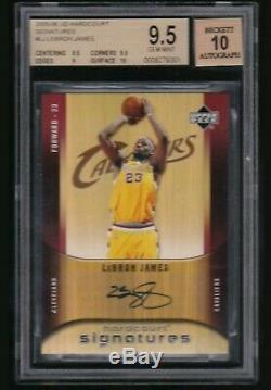 2005 Upper Deck Hardcourt Signatures LeBRON JAMES AUTO Autograph Lakers Bgs 9.5