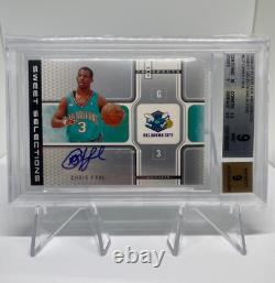 2006-07 Fleer Hot Prospects Chris Paul Sweet Selections Rookie Auto BGS 9 Auto 9