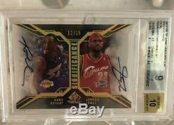2007-08 SP Game Used Significance Auto /25 Kobe Bryant Lebron James BGS 9/10