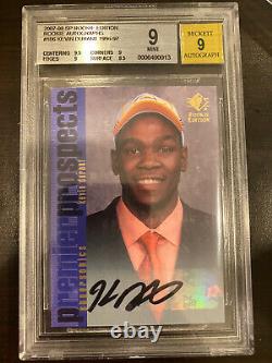 2007-08 SP Rookie Edition 1996-97 Kevin Durant Supersonic AUTO BGS 9 Mint
