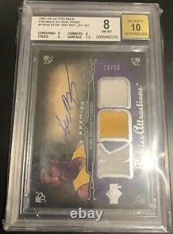 2007-08 UD Premier Attractions Jersey Auto KOBE BRYANT /50 BGS 8/10 Autograph