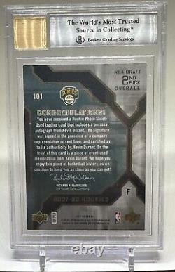 2007-08 Upper Deck SPX Kevin Durant RPA /299 Gold Ink Auto! BGS 8.5/Auto 9