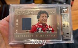 2007 Mario Andretti Autographed Race Used Patch Sport Kings BGS 8.5/10 Auto