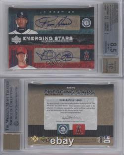 2007 Premier Emerging Stars Dual /50 Felix Hernandez Jered Weaver BGS 8.5 Auto