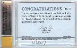 2007 SPORTKINGS PAPERCUTS TERRY SAWCHUK 1/1 CUT AUTOGRAPH BGS MINT 9 with 9 AUTO