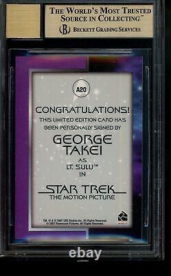 2007 Star Trek Movies Autograph Case SP George Takei Limited Auto BGS 9.5/10